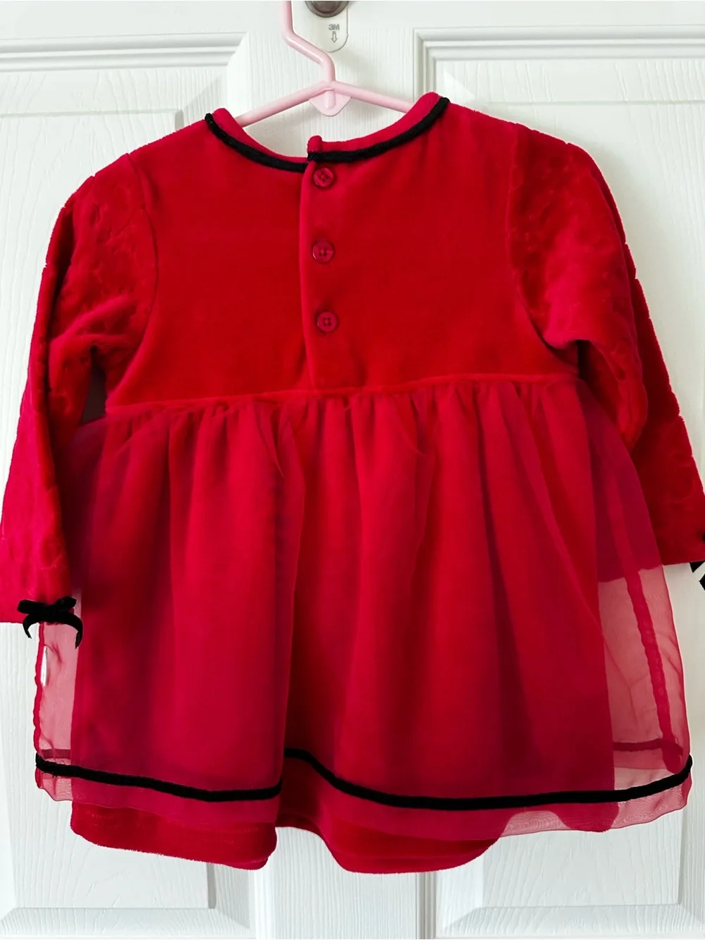 Little Me 18M 18 Months Red Christmas Holiday Dress with Bloomers